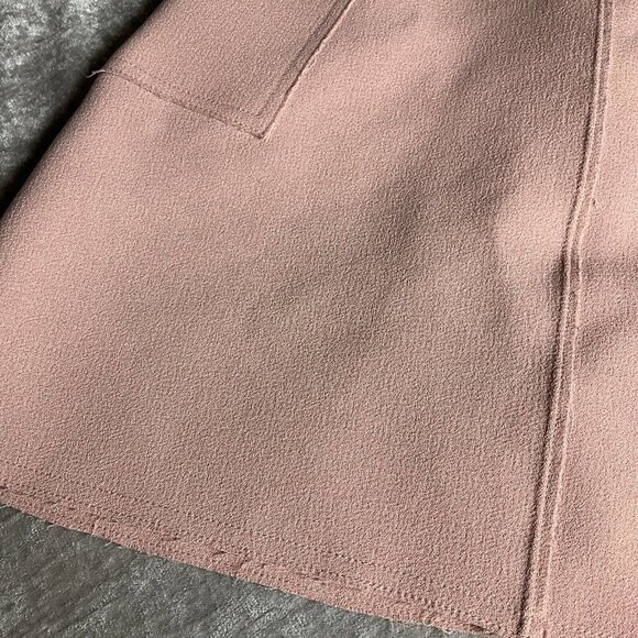 TOPSHOP Pink Cargo Style Mini A Line Skirt Size 4 Raw Hem MOTO Preppy Casual - Picture 4 of 12